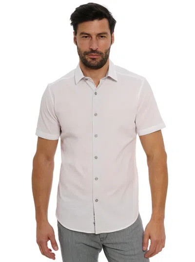 Shop Robert Graham Shark Bite 2 Short Sleeve Button Down Shirt In White