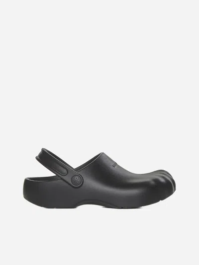 Shop Balenciaga Sunday Molded Rubber Slip-on Sandals In Black