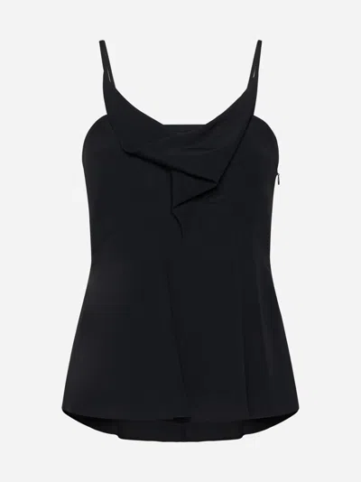 Shop Isabel Marant Kalisia Silk-blend Top In Black