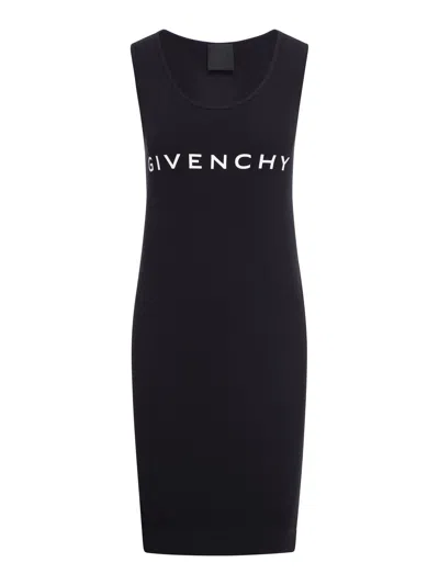 Shop Givenchy Archetype Tank Dress In Jersey In Black