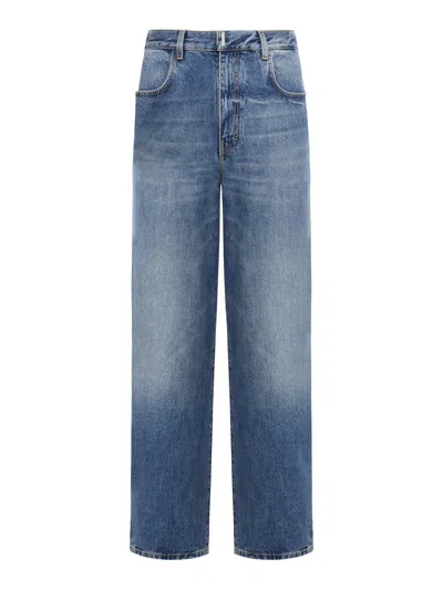 Shop Givenchy Round Regular Fit 5 Pockets Denim Jeans In Blue