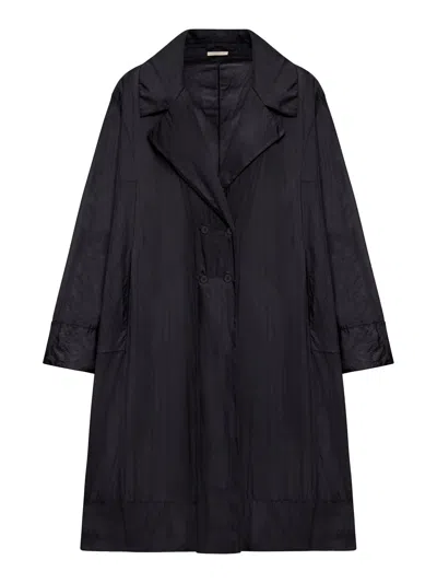 Shop Transit Silk Blend Trench Coat In Black