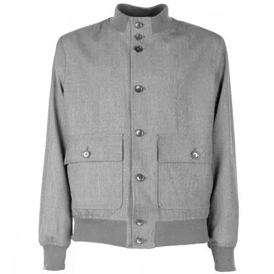 Shop Made In Italy Gray Wool Vergine Jacket