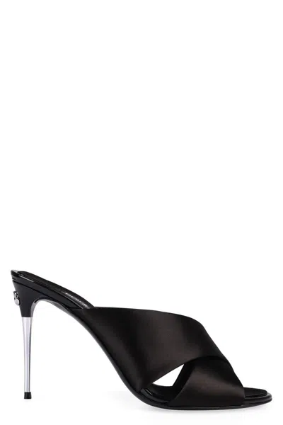 Shop Dolce & Gabbana Keira Open-toe Mules In Black