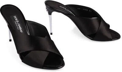 Shop Dolce & Gabbana Keira Open-toe Mules In Black