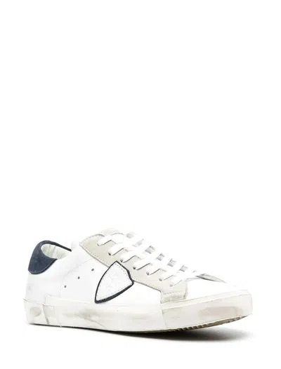 Shop Philippe Model Sneakers In Blanc Bleu