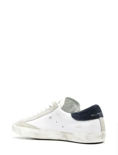 Shop Philippe Model Sneakers In Blanc Bleu