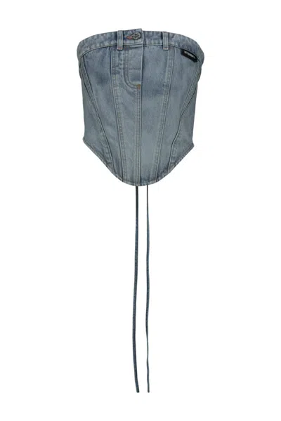 Vetements Women's Denim Corsette Top In Blue