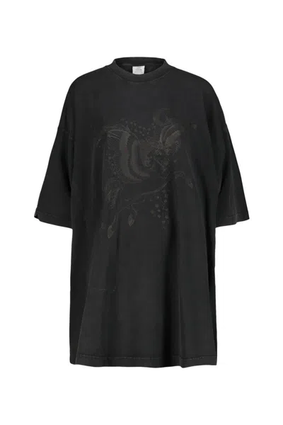 Shop Vetements Flying Unicorn Tonal Tshirt Clothing In Black