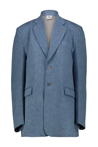 Shop Vetements Tailored Denim Jacket Clothing In Blue