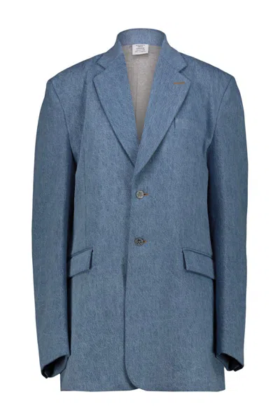 Vetements Tailored Denim Jacket In Blue