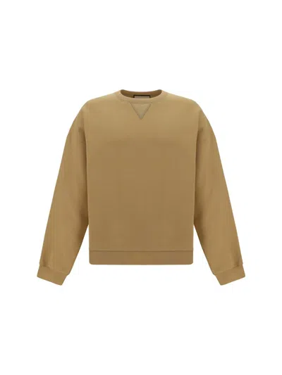 Shop Gucci Sweatshirts In Camel/mix