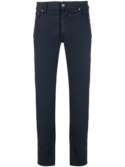 Shop Jacob Cohen Medium-rise Slim Fit Stretch Cotton Jeans In Black