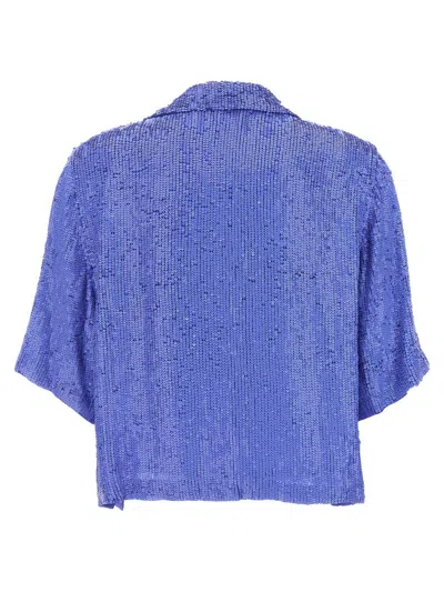Shop P.a.r.o.s.h . Sequin Shirt In Purple