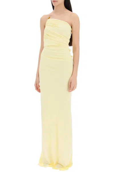 Shop Christopher Esber "odessa Dress With Cut Out In Yellow