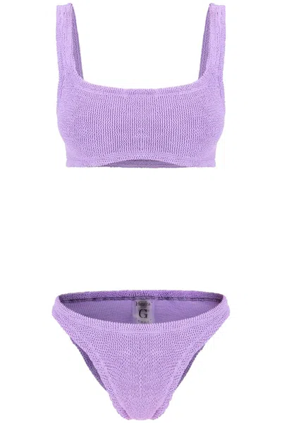 Shop Hunza G . Xandra Bikini Set In 紫色的
