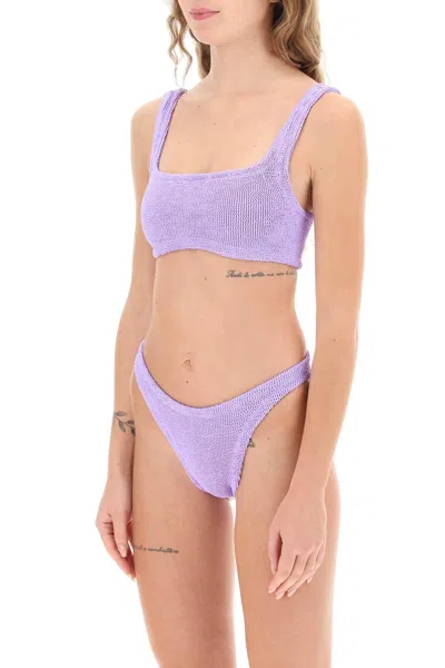 Shop Hunza G . Xandra Bikini Set In 紫色的