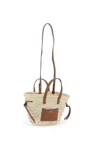 Shop Isabel Marant Cadix Basket Bag In 中性，棕色