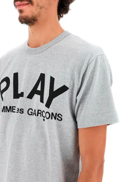 Shop Comme Des Garçons Play Comme Des Garcons Play T Shirt With Play Print In Grey