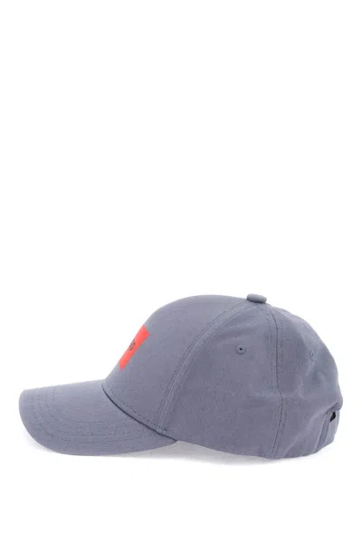 Shop Hugo Baseball Cap With Patch Design In 灰色，蓝色