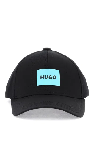 Shop Hugo Baseball Cap With Patch Design In 黑色的