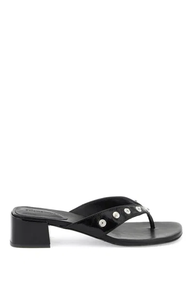 Shop Paloma Wool Studded Flip Flop Sandals In Black