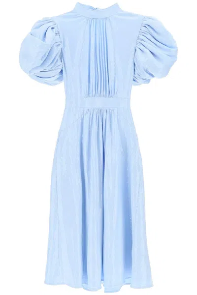 Shop Rotate Birger Christensen Rotate Midi Sequin Dress With Balloon Sleeves In Light Blue