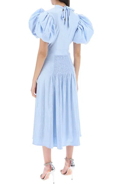 Shop Rotate Birger Christensen Rotate Midi Sequin Dress With Balloon Sleeves In Light Blue