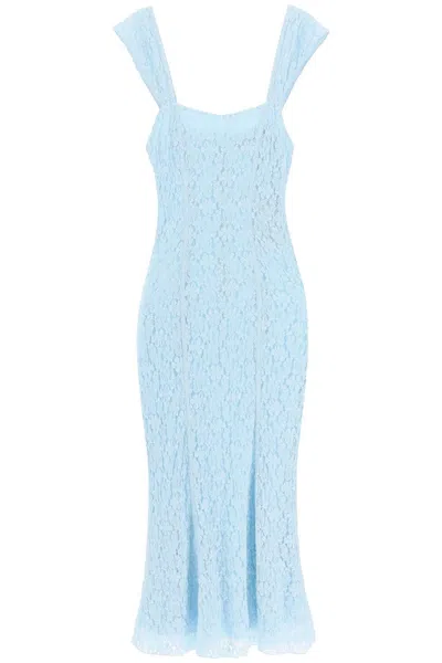 Shop Rotate Birger Christensen Rotate Maxi Lace Dress In Italian In Light Blue