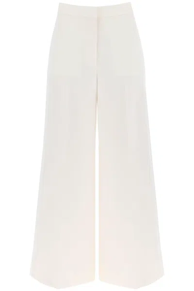 Shop Stella Mccartney Stella Mc Cartney Tailored Wool Trousers In White,neutro