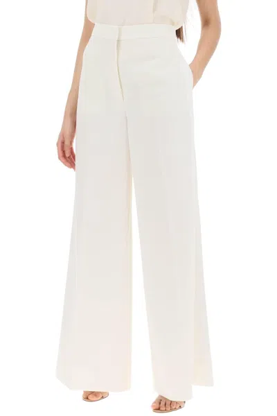 Shop Stella Mccartney Stella Mc Cartney Tailored Wool Trousers In White,neutro
