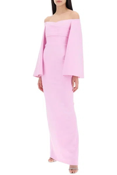 Shop Solace London Maxi Dress Eliana With Flared In Pink