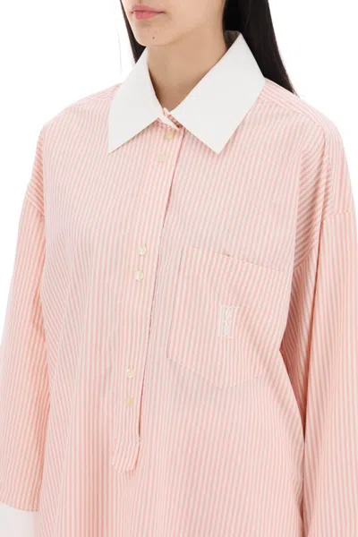 Shop By Malene Birger "maye Striped Tunic Style In Pink