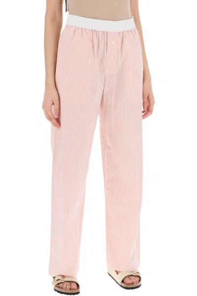 Shop By Malene Birger Helsy Pants In White,pink