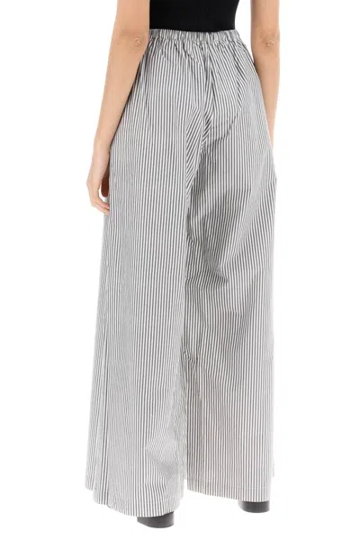 Shop By Malene Birger Striped Pisca Palazzo Pants In Blue,white