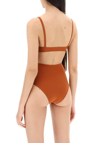 Shop Lido Eleven High Waist Bikini Set In Brown