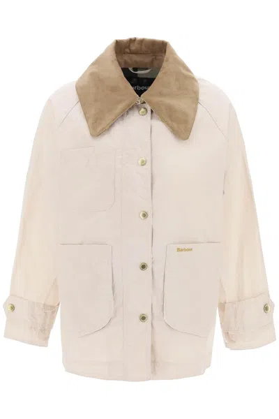 Shop Barbour Double Breasted Trench Coat For In Neutro