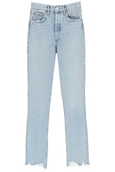 Shop Agolde Lana Vintage Denim Jeans In 蓝色的