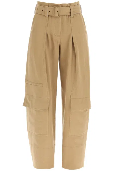 Shop Low Classic Cargo Pants With Matching Belt In 浅褐色的