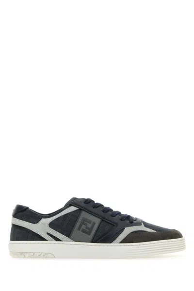 Shop Fendi Sneakers In Grey