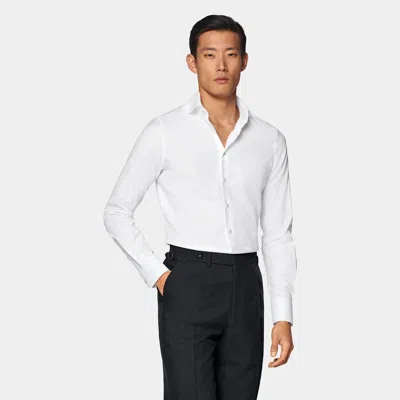 Shop Suitsupply White Twill Extra Slim Fit Shirt