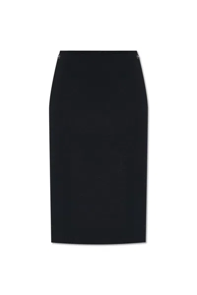 Shop Gucci Skirt With Horsebit Hardware In Black