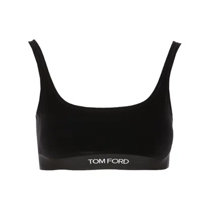Shop Tom Ford Signature Velvet Top In Black