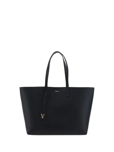 Shop Versace Shoulder Bag In Black