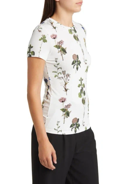 Shop Ted Baker Rasmean Print Fitted T-shirt In White