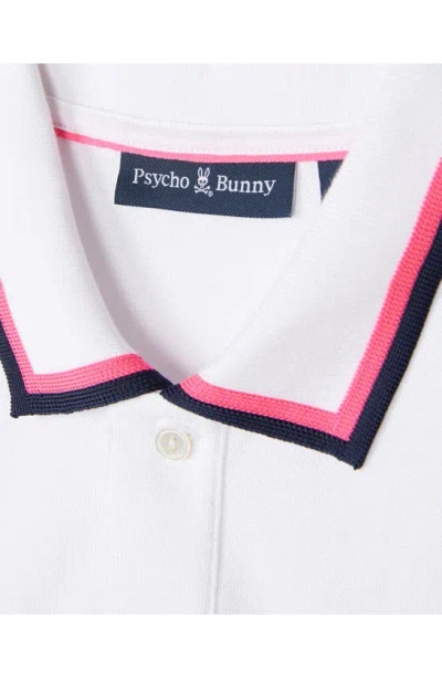 Shop Psycho Bunny Kingsbury Tipped Piqué Polo In White
