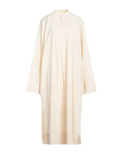 Shop Birkenstock X Tekla Woman Midi Dress Beige Size L Organic Cotton