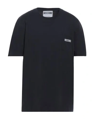 Shop Moschino Man T-shirt Midnight Blue Size 34 Cotton