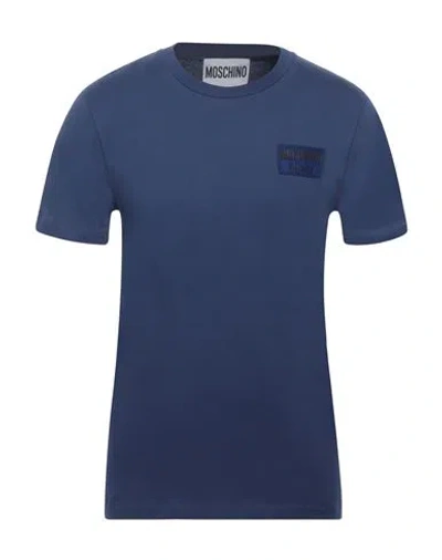 Shop Moschino Man T-shirt Navy Blue Size 36 Cotton
