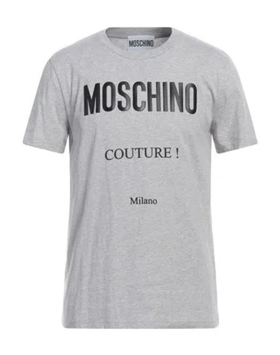 Shop Moschino Man T-shirt Light Grey Size 38 Cotton